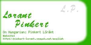 lorant pinkert business card